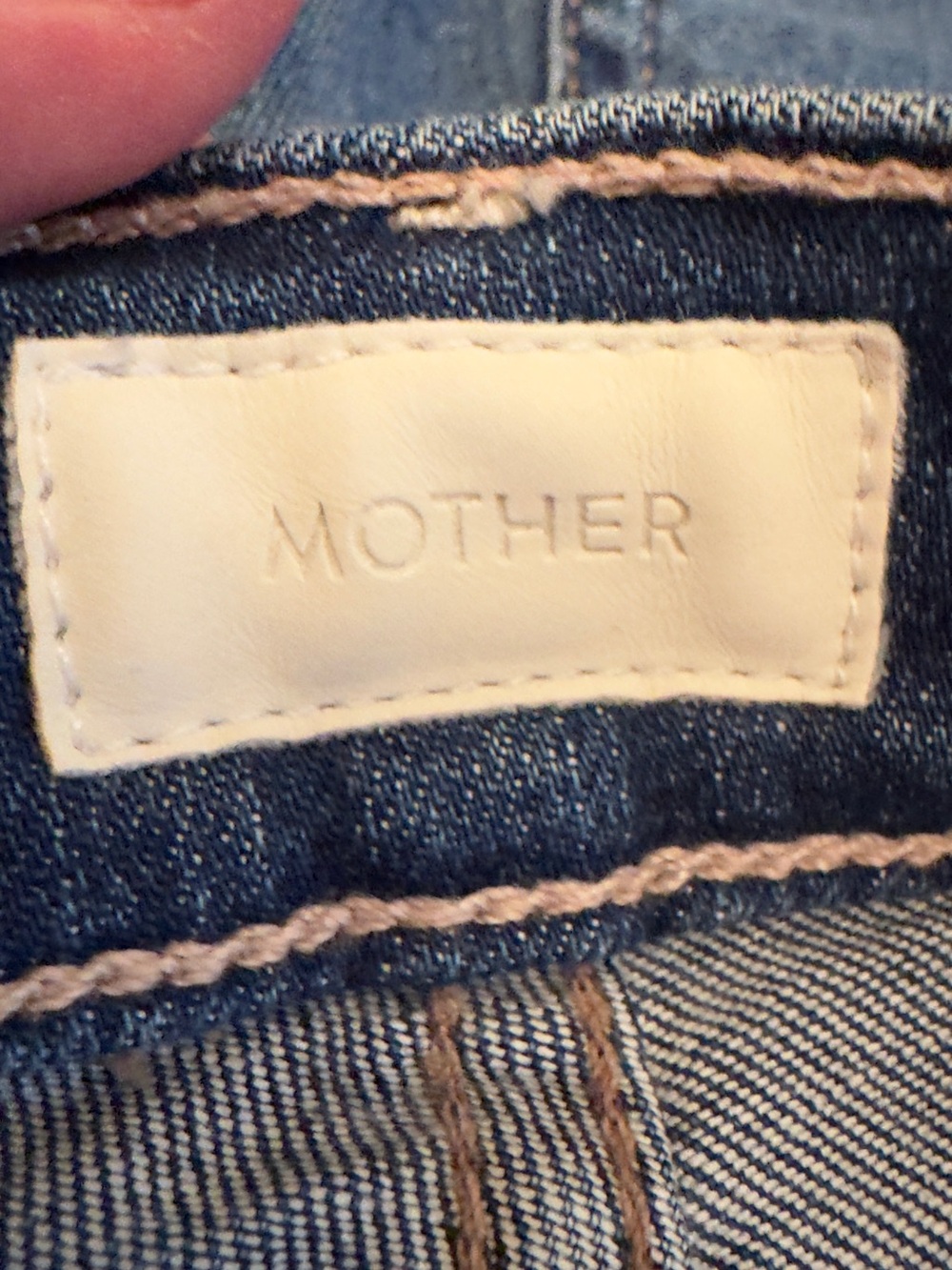 MOTHER Blue Denim Jeans with Copper Button - Picture 6 of 8